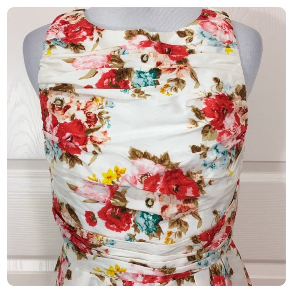 ALICE & OLIVIA FLORAL SILK DRESS Sz 2 - Picture 4 of 12